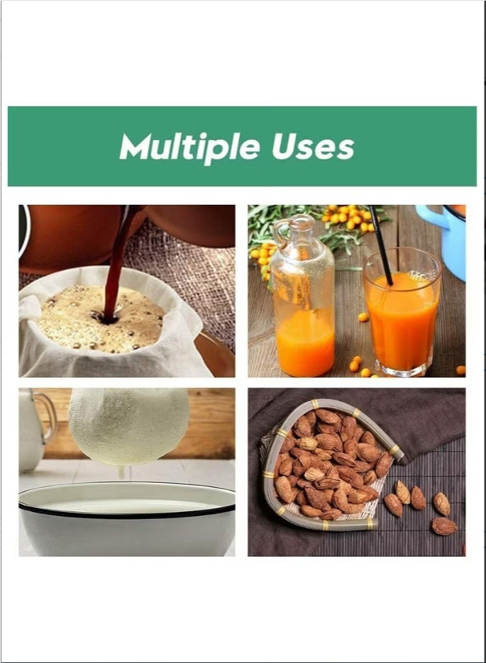 5pcs/pack Food Grade Nut Milk Filter Bag 200 micron 20*30cm Fine Mesh Bag for Filtering Milk, Coffee, Juice, Tea - Image 5