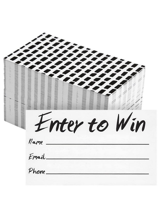 Juvale 200-Pack Enter To Win Cards, 3.5X2 White Entry Form Raffle Tickets Slips For Fairs, Contests, Ballots, Carnivals, Drawings, Auction Events, Prize Games, Fundraisers - Image 1