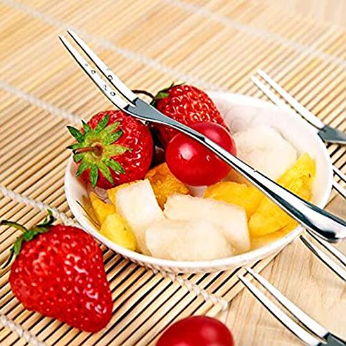 WARMBUY Small Stainless Steel Forks for Cocktail Appetizer Dessert Party, Set of 12 - Image 4