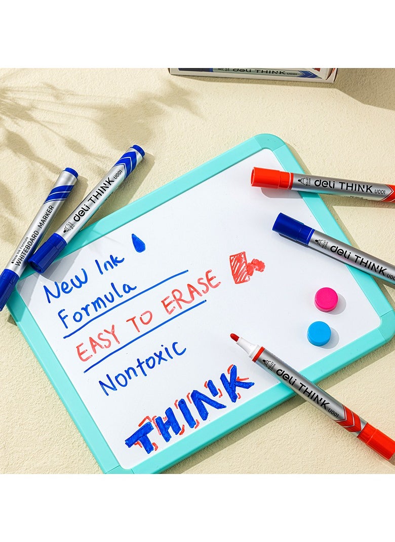 Deli Deli EU00140 Whiteboard Marker Red 12pcs/box– ideal for classrooms, meetings, and whiteboard writing  - Image 5