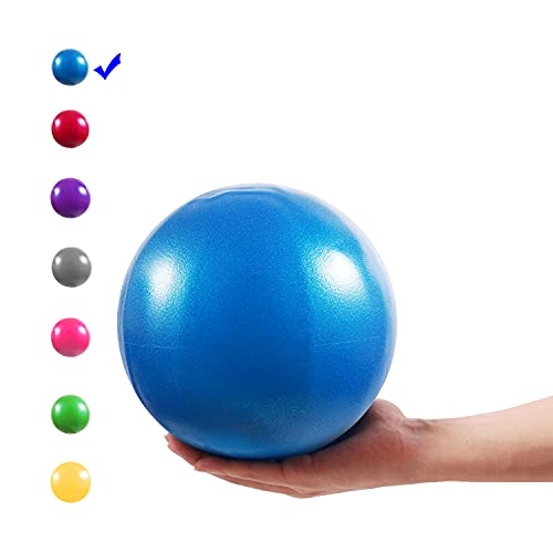 Vaupan Mini Exercise Ball, 9 Inch Small Gym Ball with Inflatable Straw for Yoga, Pilates, Stability, Barre, Physical Therapy, Stretching and Core Training, Improves Balance, Strength - Image 1