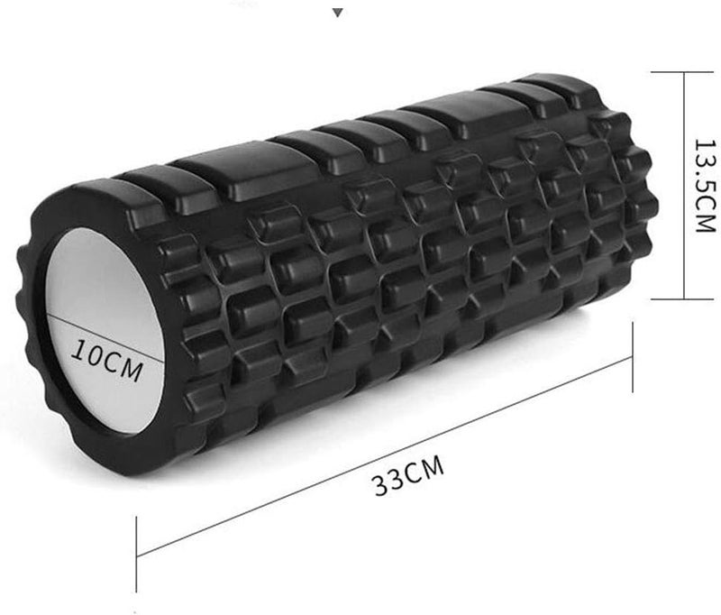 Cyber Foam Roller EVA for Yoga Deep Tissue Massage Muscle Stretching Physiotherapy - BLACK - Image 2