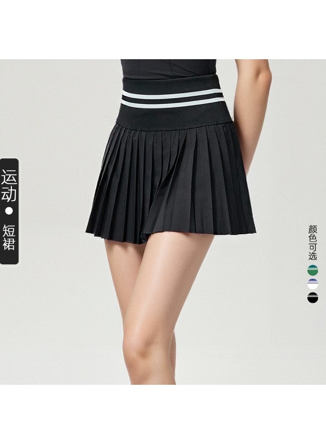 High Waist Ribbed Sports Fitness Skirt For Women Anti-Exposure Yoga Skort 2 In 1 Pocket Sportswear Workout Clothes  - Image 1