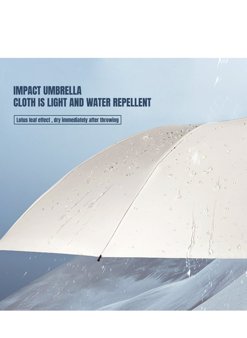 Generic - 150cm Oversized Umbrella with Double Keel Windproof Umbrella Frame, Strong Wind Resistance, Perfect for Family Outings and Daily Commuting, Blue - Image 1