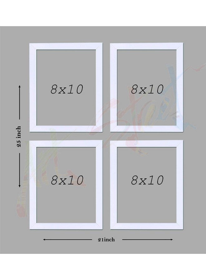 Art Street Individual White Wall Photo Frames for Home & Wall Decor, Decorative Rectangular Wall Hangings - Set of 4 (4 Unit 8x10 inches) - Image 3