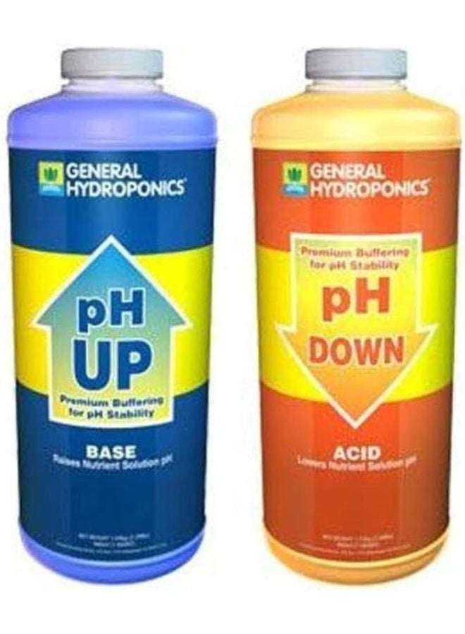 General Hydroponics Gh Ph Up And Down 1 Quart Combo Kit Water Adjuster Buffer 