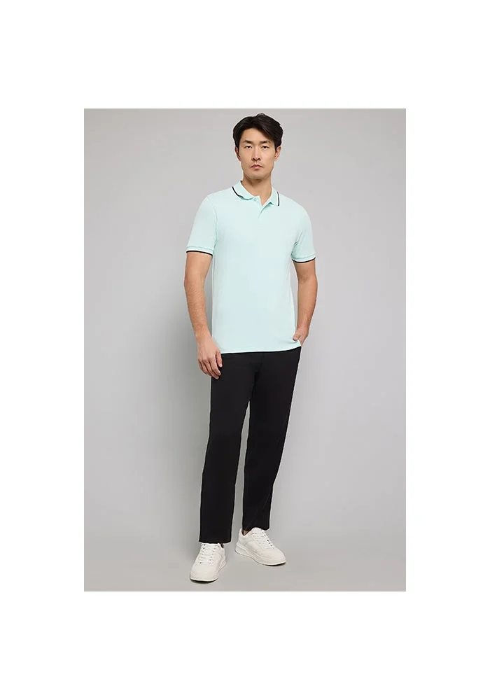 أر أند بي Tipping Detail Polo T-Shirt with Short Sleeves