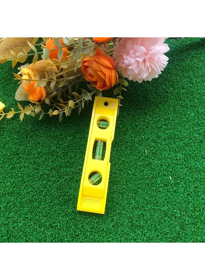 مستوى فقاعي مزدوج اللون أصفر مصغّر من النوع الطوربيدي عالي الدقة لاستخدامات DIY والمحترفين - Image 1
