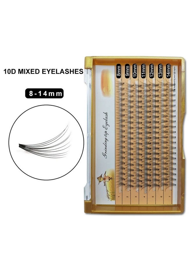 Adiya Fishtail Eyelash Extensions Mix Length Single Cluster Fans Eyelashes Fashion Fish Tail Fairy Eyelashes C Curl Super Natual Grafting Eyelash Dovetail Fly Eyelash Sharp Spikes/ A/M Type /10D Lashes - Image 2