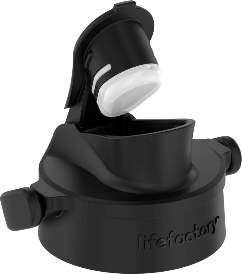 Lifefactory 12-Ounce Glass Water Bottle with Active Flip Cap and Protective Silicone Sleeve, Cobalt Blue - Image 2