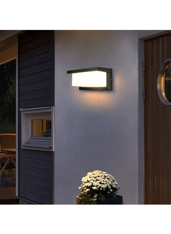 المفتاحة إضاءة جدارية LED خارجية عصرية للمنازل | مصباح شرفة مقاوم للماء وموفر للطاقة | وحدة إضاءة جدارية بيضاء دافئة للشرفات والحدائق والفناءات والمداخل - Image 2