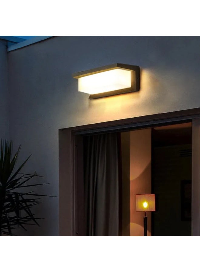 المفتاحة إضاءة جدارية LED خارجية عصرية للمنازل | مصباح شرفة مقاوم للماء وموفر للطاقة | وحدة إضاءة جدارية بيضاء دافئة للشرفات والحدائق والفناءات والمداخل - Image 3