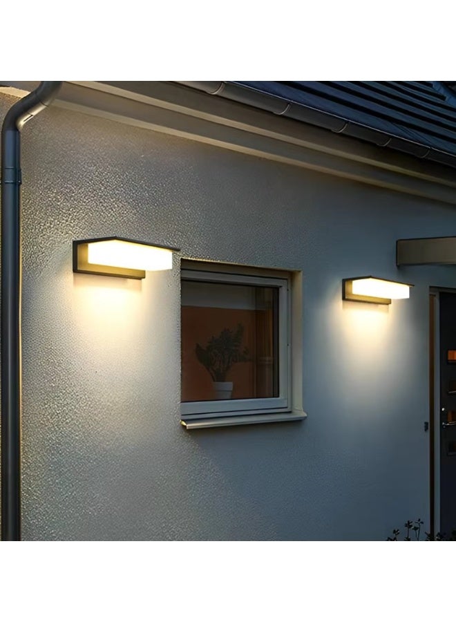 المفتاحة إضاءة جدارية LED خارجية عصرية للمنازل | مصباح شرفة مقاوم للماء وموفر للطاقة | وحدة إضاءة جدارية بيضاء دافئة للشرفات والحدائق والفناءات والمداخل - Image 4
