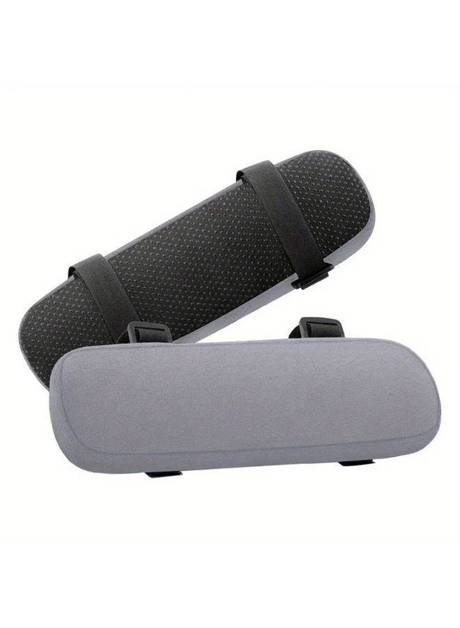 Gray Detachable Washable Armrest Pad For Office Home Chair Soft Foam Elbow Support - Image 4