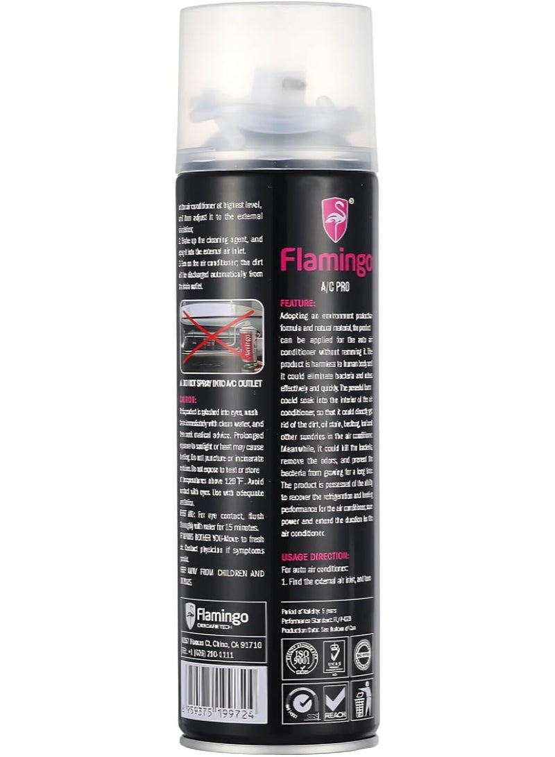 Flamingo A/C Pro Foam Cleaner (500ml) | Car & Home Air Conditioner Disinfectant & Deodorizer | Deep Cleaning, Anti-Bacterial & Anti-Fungal - Image 3