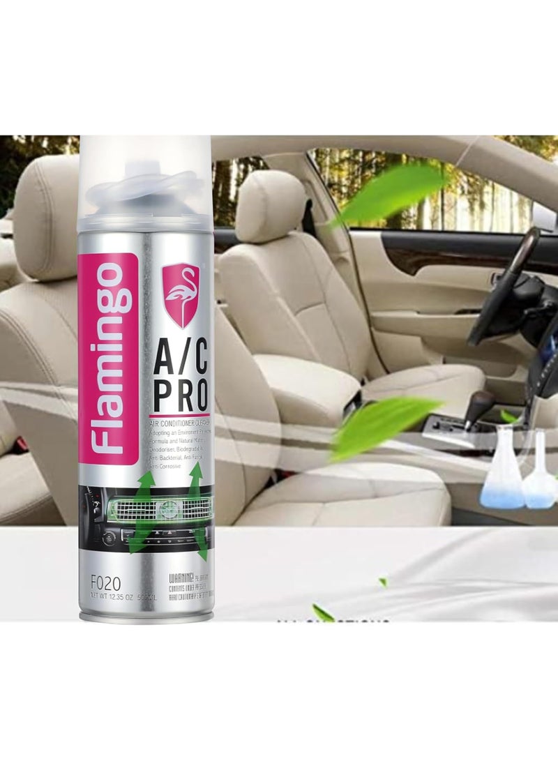 Flamingo A/C Pro Foam Cleaner (500ml) | Car & Home Air Conditioner Disinfectant & Deodorizer | Deep Cleaning, Anti-Bacterial & Anti-Fungal - Image 1