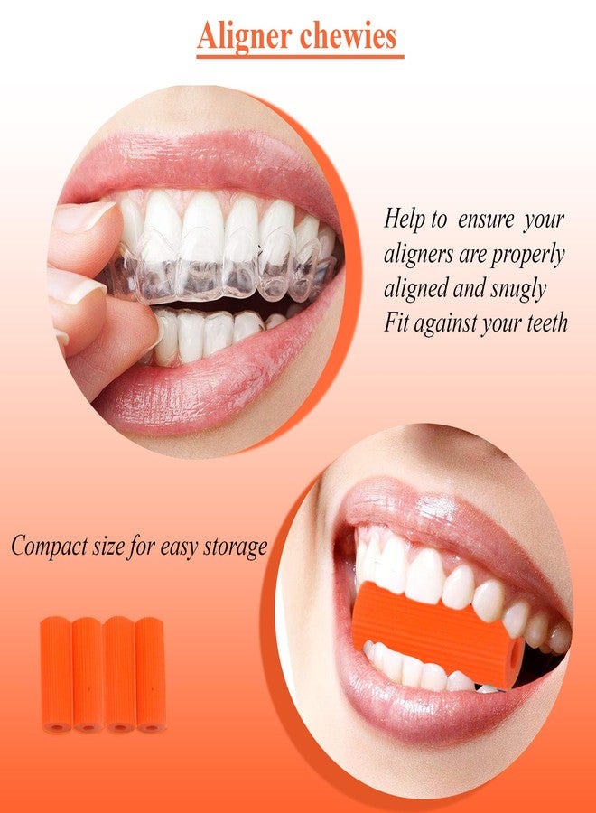 Dentosmile Chewies Seater in Orange Colour with Carry Case for Aligner Chompers Trays (Unscented) - Image 4