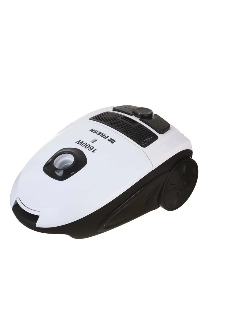 Fresh Fresh Faster Vacuum Cleaner, 3.5 Liters, 1600 Watt - White Black 