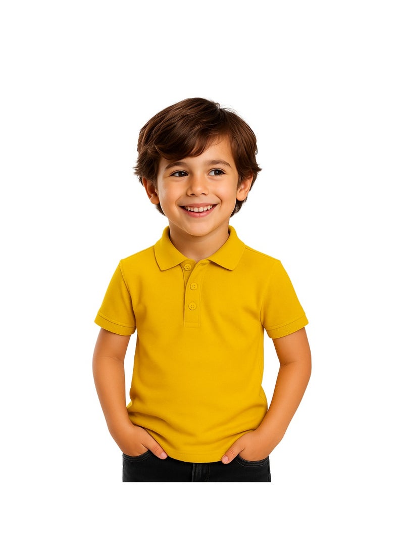 PRINTSHOP4ME Boys Kids Polo TShirt 230 GSM Pure Cotton Basic Colors - Image 2