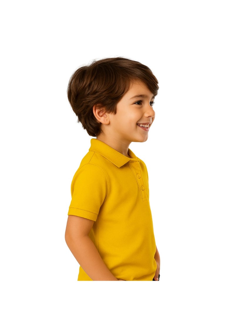 PRINTSHOP4ME Boys Kids Polo TShirt 230 GSM Pure Cotton Basic Colors - Image 4