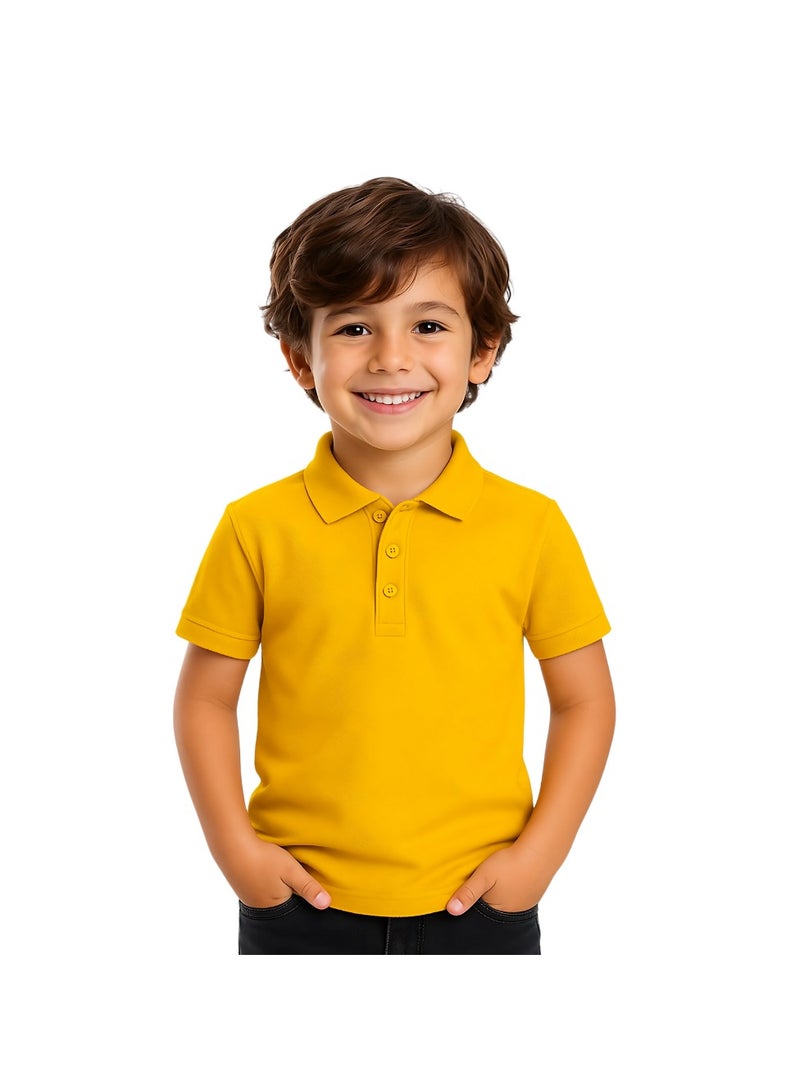 PRINTSHOP4ME Boys Kids Polo TShirt 230 GSM Pure Cotton Basic Colors - Image 1