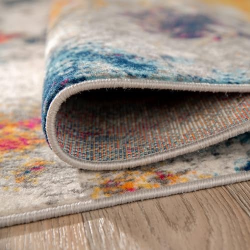 Rugshop Sky Collection Modern Abstract Area Rug 5' x 7' Multi - Image 4