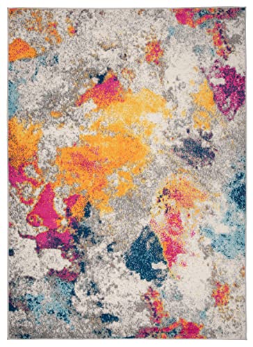 Rugshop Sky Collection Modern Abstract Area Rug 5' x 7' Multi - Image 2