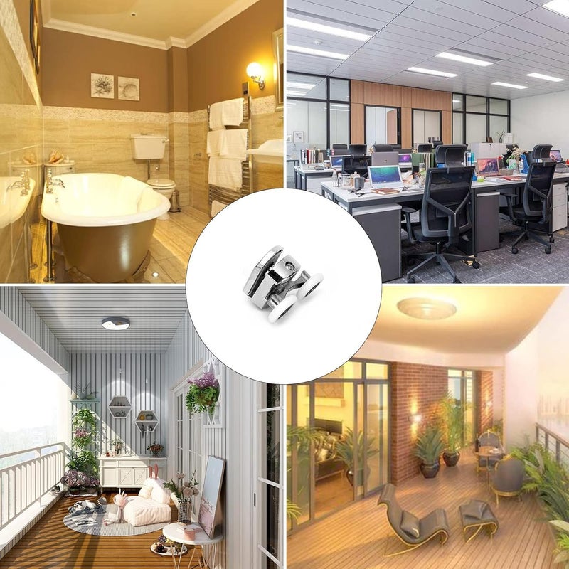 Luckam 4 Pcs Shower Door Double Wheels 23mm Diameter for Bathroom Bearing Pulleys, Runners Top, Bottom Replacement Parts (Upper Wheel) - Image 2