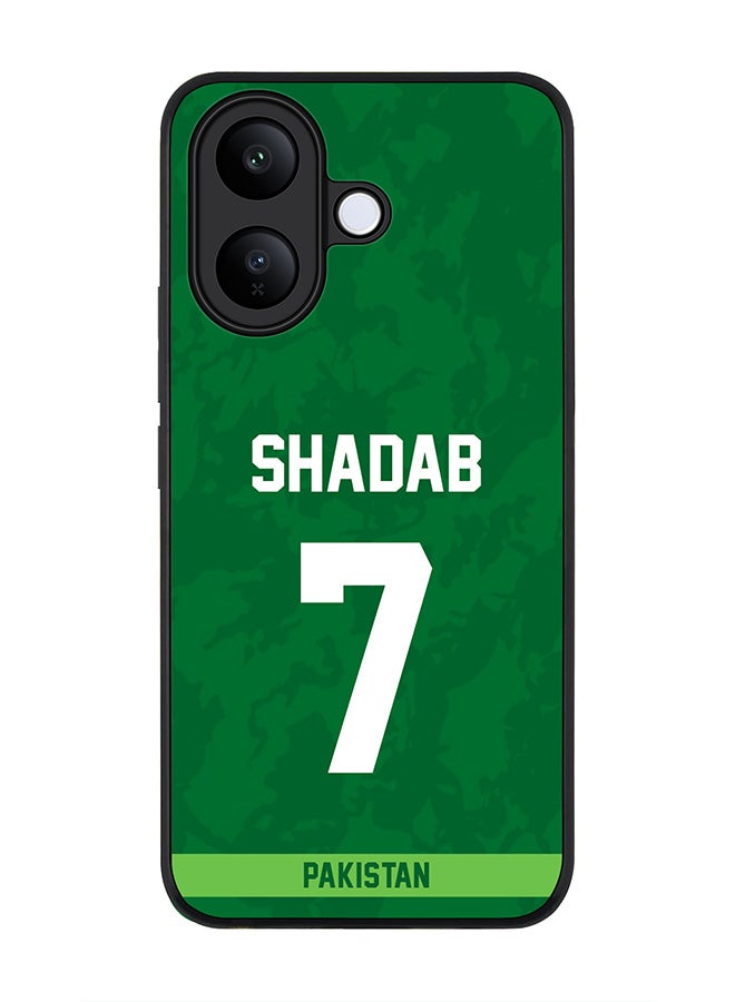 For vivo V60 Lite 5G / V60 Lite 4G Case,Slim fit Camera Protection, Shockproof Thin Phone cover  - Pakistan Shadab Khan, Jersey No 7