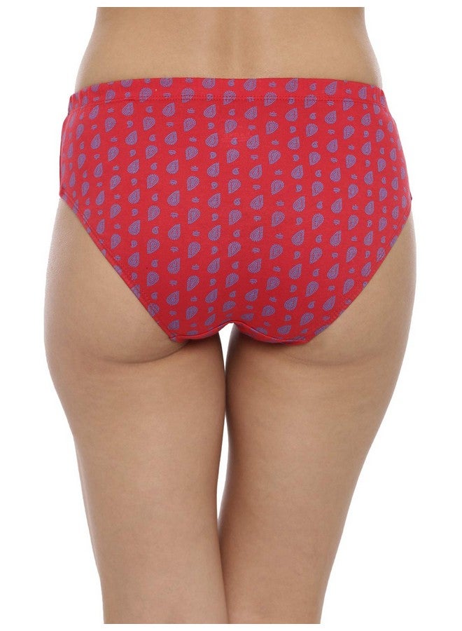 BLOSSOM Womens Cotton, Soft Inner Elastic, Printed Hipster Iris Dark Assorted 38 (Pack of 3) - Image 5