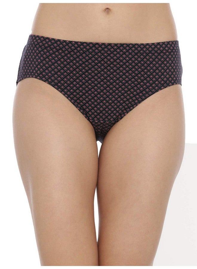 BLOSSOM Womens Cotton, Soft Inner Elastic, Printed Hipster Iris Dark Assorted 38 (Pack of 3) - Image 3