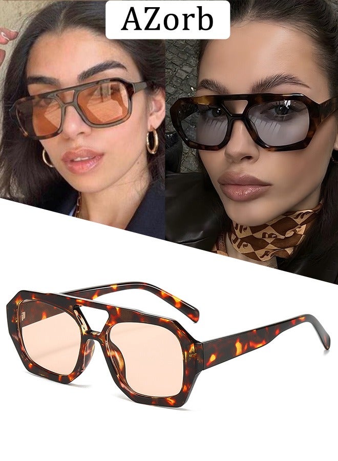 AZorb Sunglasses Men Women Retro Aviator Sun Glassess Tinted Pilot Sunglass for Mens Womens UV Protection Shades - Image 1