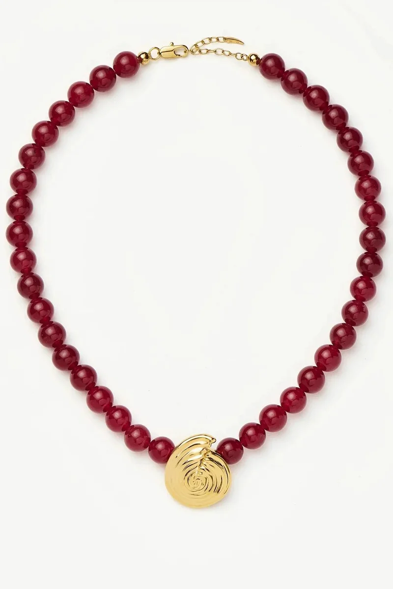 Missoma Petite Textured Pendant Chain Necklace