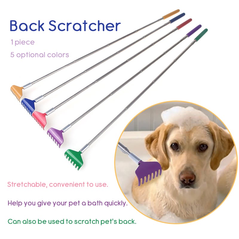 Telescopic Back Scratcher Massager Metal Compact Extendable 5 Section 20-68cm Black - Image 3