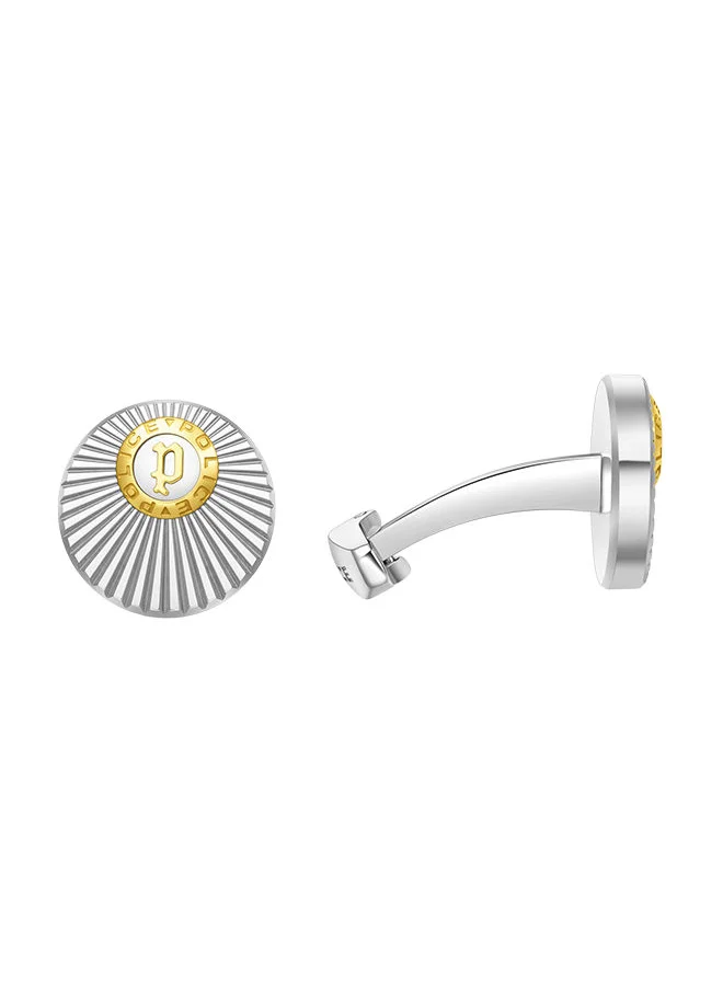 بوليس Police Radiant Stainless Steel And Gold Plating Gents Cufflinks - PEAGC0023003