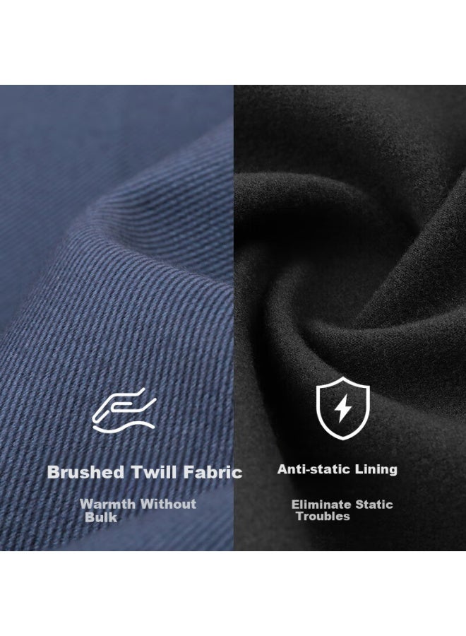 Septwolves Men's Long-sleeve Business Shirt With Anti-static Lining, Warm Down-fill, Commuter Coat, Men's Outerwear - Image 2