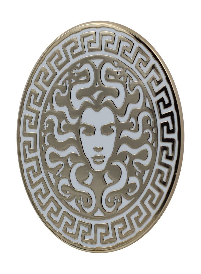 Real Sic Medusa Enamel Pin - Greek Mythology Pin - Fashionable, Occult, Witchy, Feminist Lapel Pin for hats, Backpacks, Jackets, Bags & Tops (Gold Metal) - Image 1