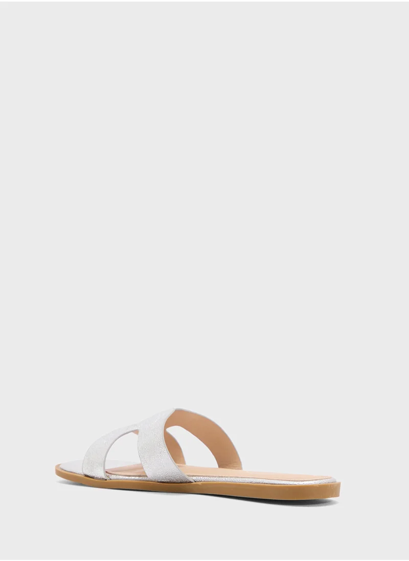 ELLA Cut Out Metallic Sandal