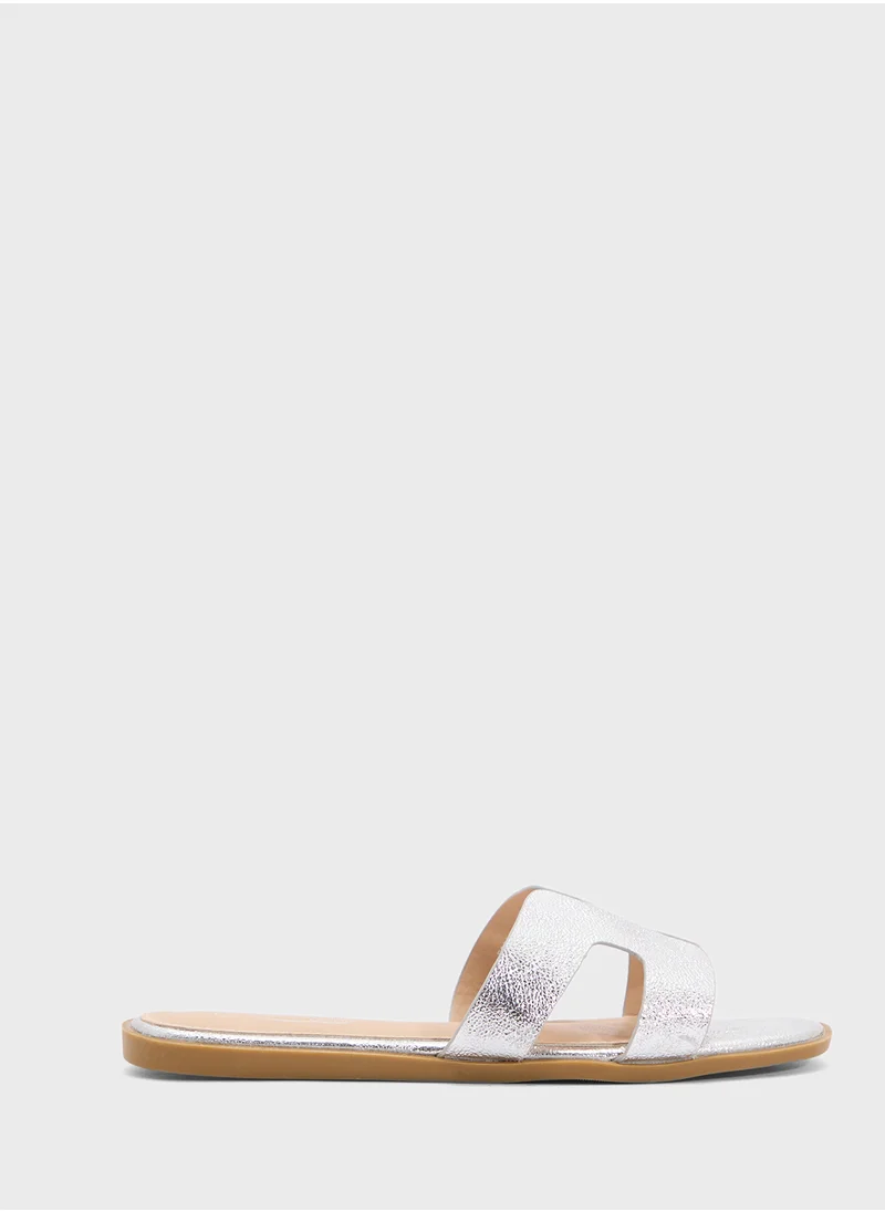 ELLA Cut Out Metallic Sandal