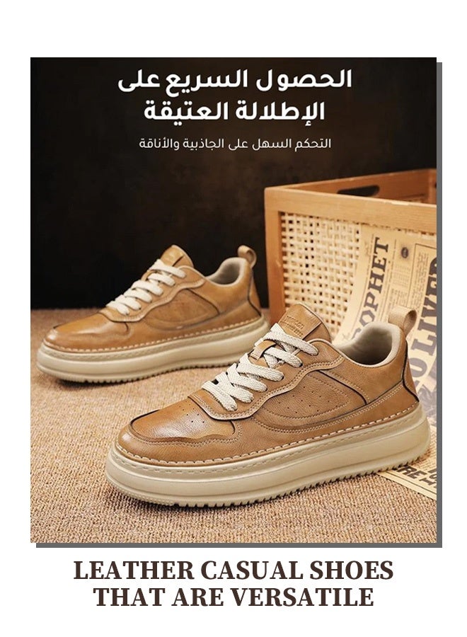 The new men's stylish casual leather sneakers, comfortable leather casual shoes for men that won't feel stuffy, and a timeless design suitable for all men.  - Image 4