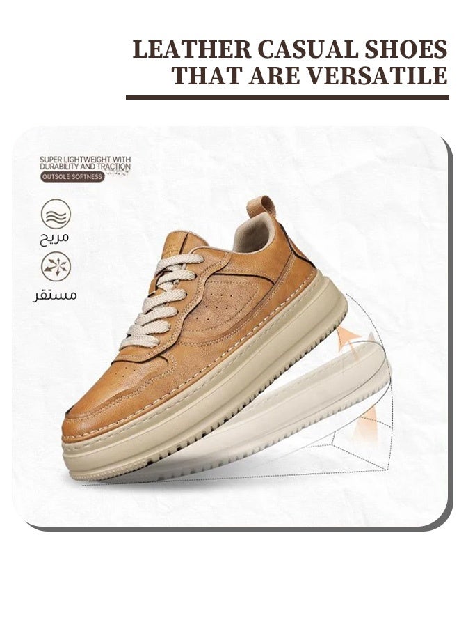 The new men's stylish casual leather sneakers, comfortable leather casual shoes for men that won't feel stuffy, and a timeless design suitable for all men.  - Image 5