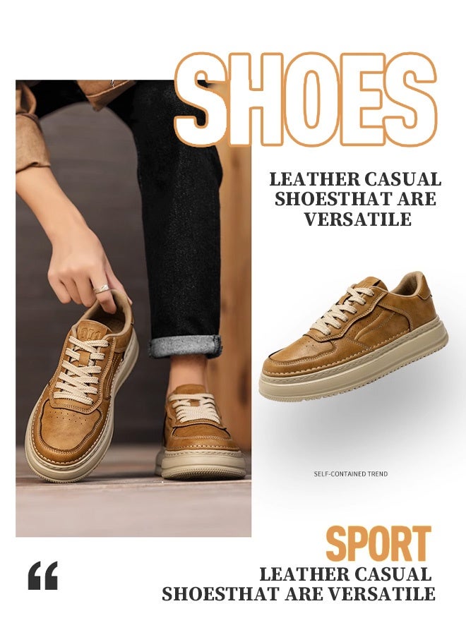 The new men's stylish casual leather sneakers, comfortable leather casual shoes for men that won't feel stuffy, and a timeless design suitable for all men.  - Image 3