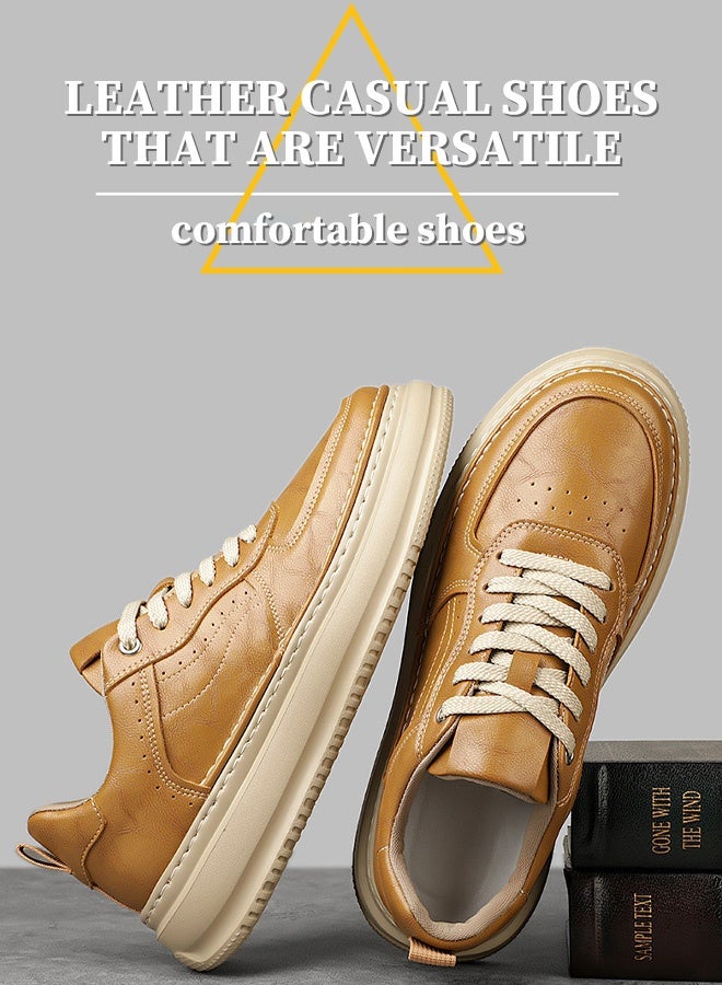 The new men's stylish casual leather sneakers, comfortable leather casual shoes for men that won't feel stuffy, and a timeless design suitable for all men.  - Image 2