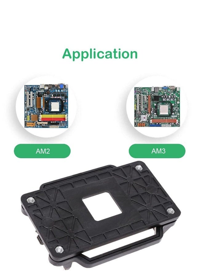 Loquat 5 PCS CPU Fan Bracket Base for AM2 AM3, Outstanding CPU Cooler Retention Bracket, Black Motherboard Heatsink Fan Stand, Suitabel for AMD AM2 AM3 - Image 5