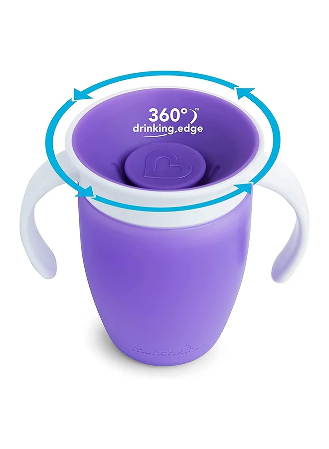Munchkin Miracle Trainer Cup With Lid Pack of 1 7oz/207ml Purple