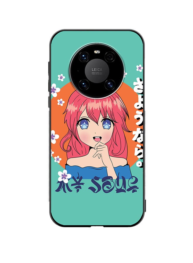 VR CREATIVE Protective Case Cover For Huawei Mate 40 Japanese Gril Text Means Good Bye Design Multicolour - Image 1