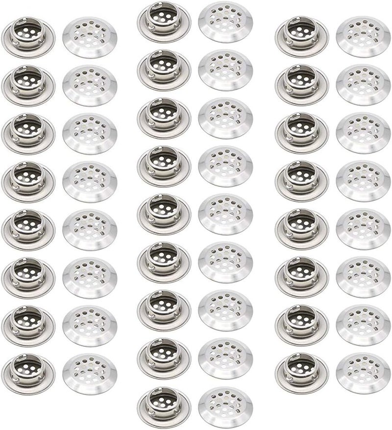 NACX 50Pcs Air Vents 35mm Circular Soffit Vent Stainless Steel Round Vent Mesh Hole Louver for Kitchen Bathroom Cabinet Wardrobe - Image 1