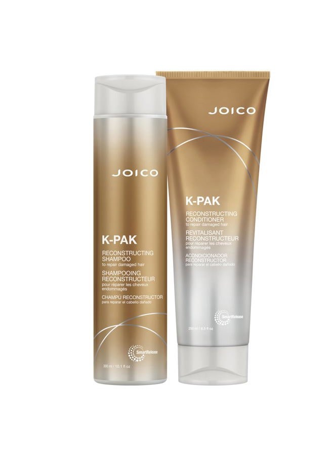 JOICO K-PAK Daily Shampoo and Conditioner Set to Repair Damage, 10.1-Ounce - Image 1