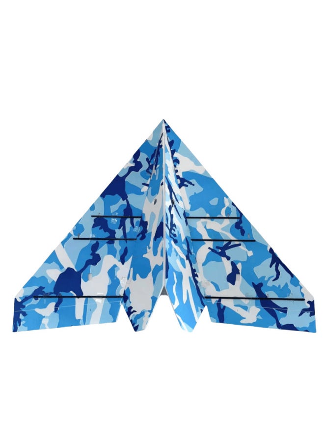 Generic - Paper Airplane Model Aircraft 1m Magic Board Pp Anti-Fall Board Competition Delta Wing Electric Glider Kt Remote Control-Color:Complete Machine Standard Package (mc6c Right-hand Throttle)-Specification:1m Magic Board Paper Plane (camouflage Blue) - Image 1