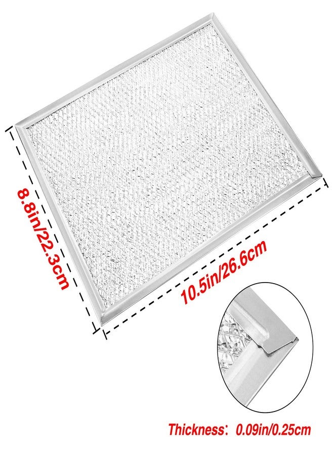 Jovitec 4 Pack Aluminum Range Hood Grease Filter Replacement Filter Compatible with Broan BP29, 10-1/2 x 8-3/4 x 3/32 Inch - Image 2